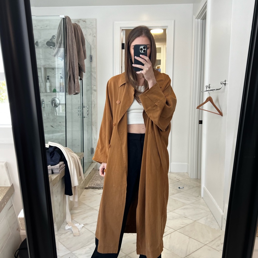 Mango Draped Trench Coat